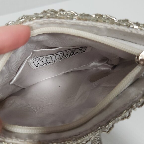 Carlo Fellini Beaded Gray Bag - Picture 3 of 4